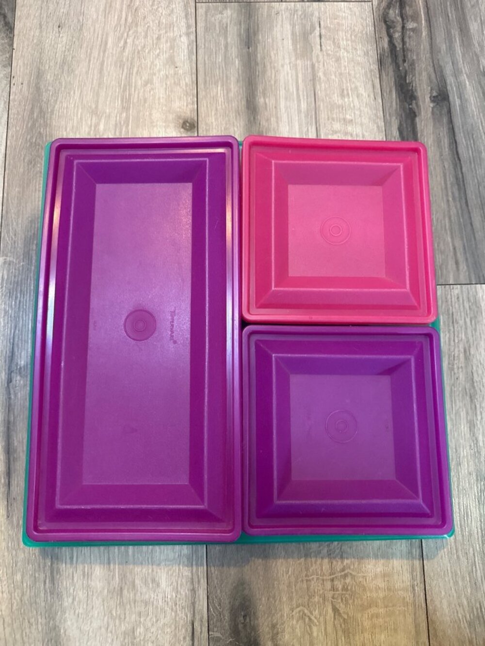 Tupperware Gets Togeather 7 PC 1385 Modular Mates Rectangular & Square Storage C